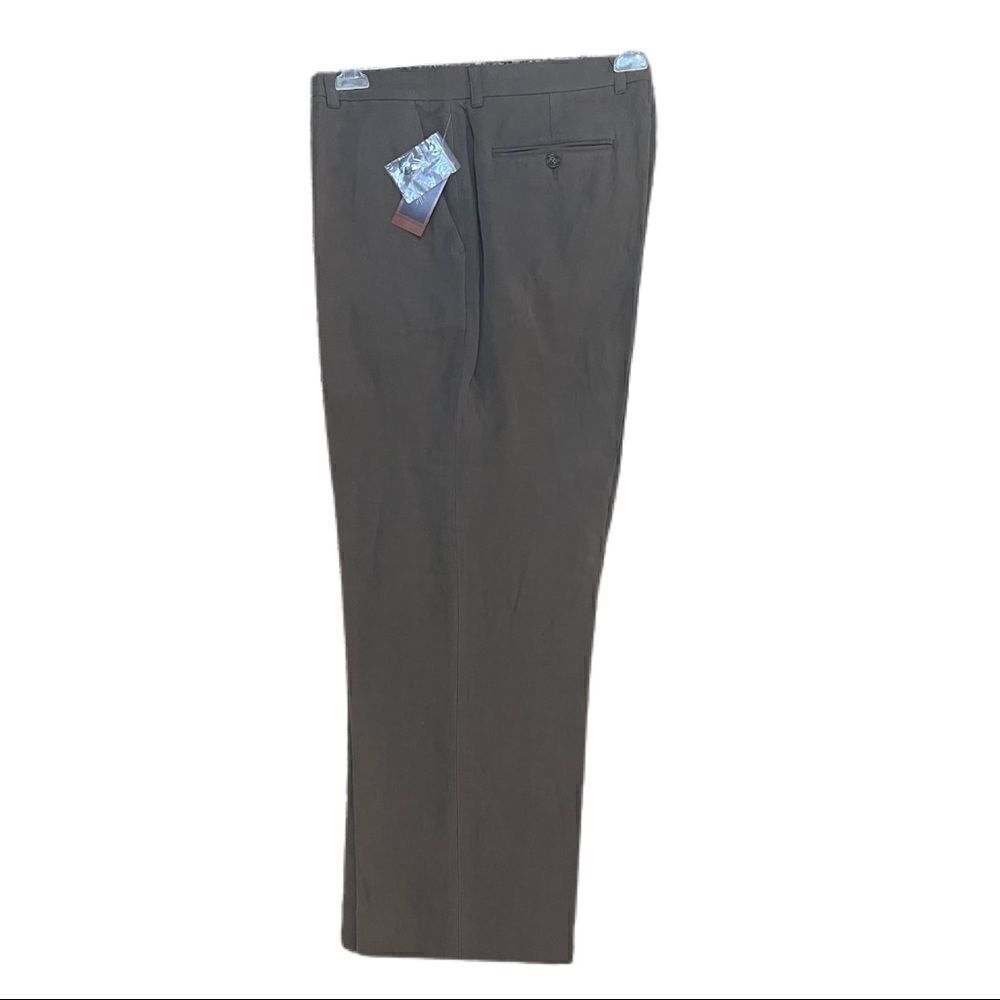 Tasso Elba Linen/Silk Blend Taupe Dress Pants. Flat Front. Size 36W 29L. NWT!!